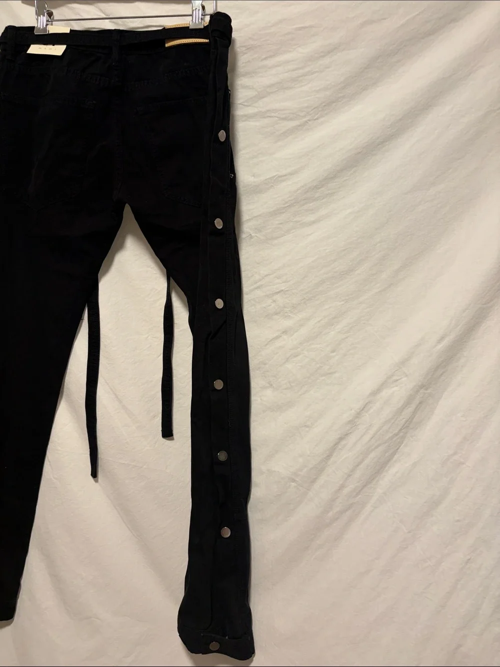 NWT - MNML Black Snap-Detail western Pants size 31 waist